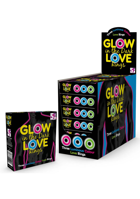Bestel: Glow In The Dark Love Rings by Spencer & Fleetwood - bij Happytoys.nl, happytoys.be, Happytoys.ae: erotische sex webshop | liever Happy dan Easy ⭐⭐⭐⭐⭐ - Default Title - 37004 - GLOW