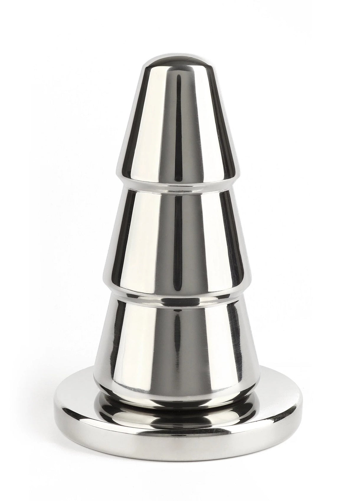 Bestel: Mr. Steel Advanced Cone Butt Plug - bij Happytoys: de erotische sex webshop | liever Happy dan Easy ⭐⭐⭐⭐⭐ - Default Title - 38152 - SILVER