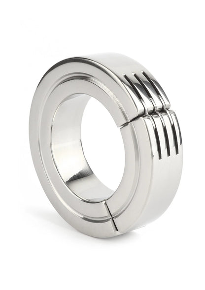 Bestel: Hinged Magnetic Cockring 40mm by Mr. Steel - bij Happytoys.nl, happytoys.be, Happytoys.ae: erotische sex webshop | liever Happy dan Easy ⭐⭐⭐⭐⭐ - Default Title - 38190 - SILVER