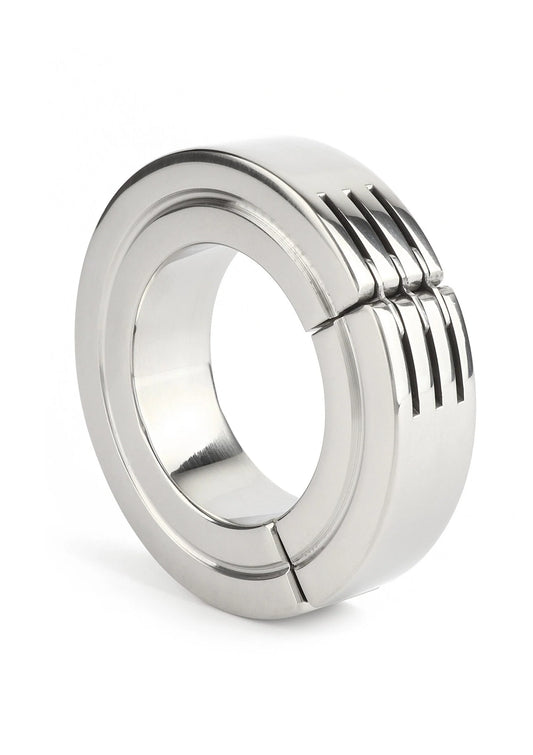 Bestel: Hinged Magnetic Cockring 40mm by Mr. Steel - bij Happytoys: de erotische sex webshop | liever Happy dan Easy ⭐⭐⭐⭐⭐