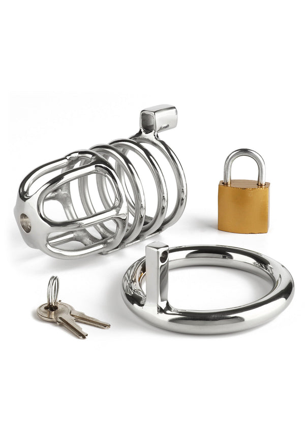 Bestel: Master Chastity Cock Cager by Mr. Steel - bij Happytoys: de erotische sex webshop | liever Happy dan Easy ⭐⭐⭐⭐⭐