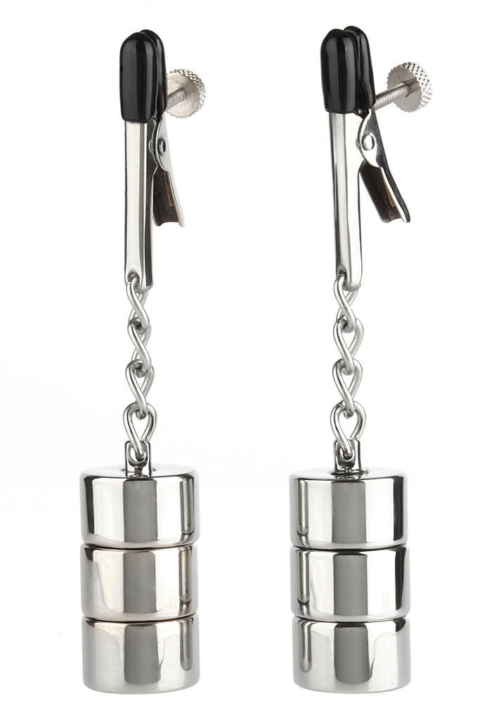 Bestel: Aligator Nipple Clamps Weights by Mr. Steel - bij Happytoys: de erotische sex webshop | liever Happy dan Easy ⭐⭐⭐⭐⭐