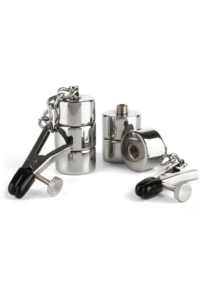 Bestel: Aligator Nipple Clamps Weights by Mr. Steel - bij Happytoys: de erotische sex webshop | liever Happy dan Easy ⭐⭐⭐⭐⭐