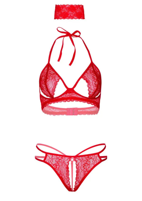 3PC Bra, Panty and Blindfold by Daring Intimates - Happytoys Sexshop: online sex shop for Feeling Happy & Easy 😊 - Discreet geleverd