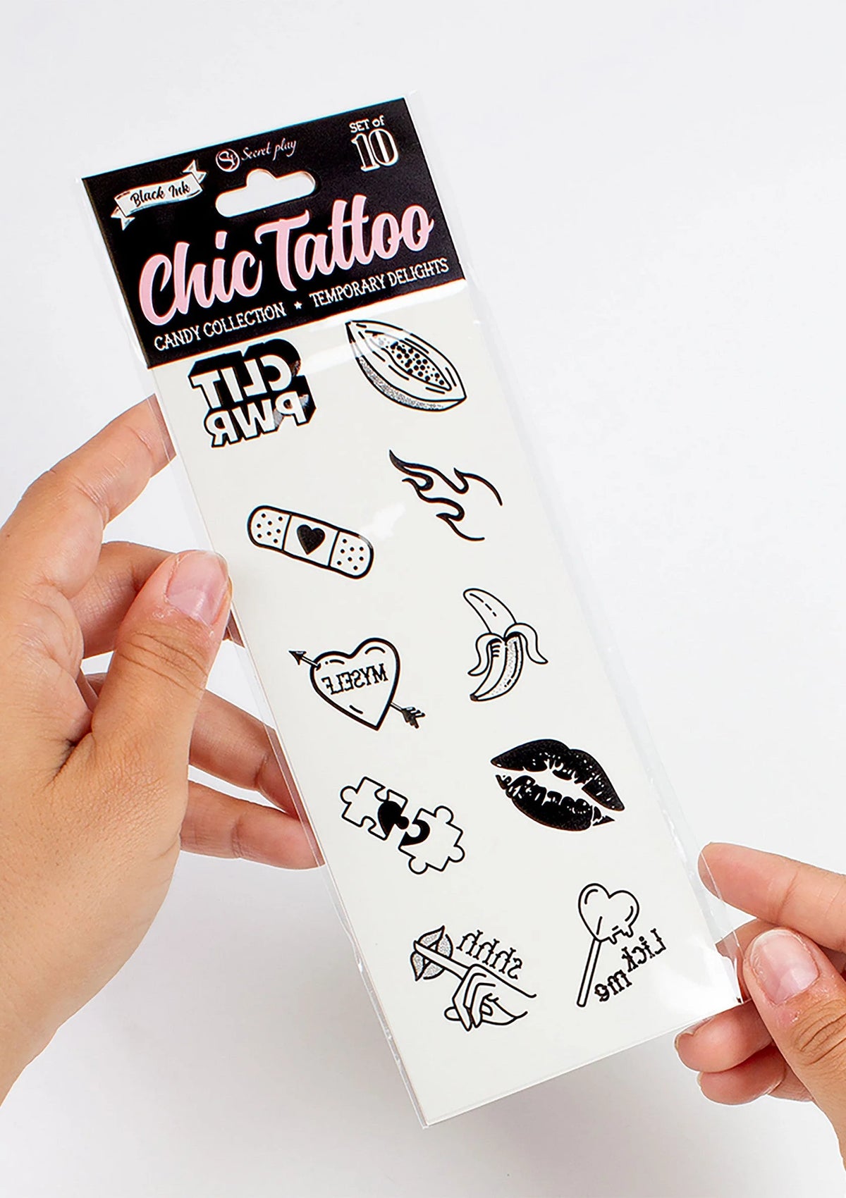 Bestel: Candy Chic Temporary Tattoo - bij Happytoys.nl, happytoys.be, Happytoys.ae: erotische sex webshop | liever Happy dan Easy ⭐⭐⭐⭐⭐ - Default Title - 44325 - BLACK