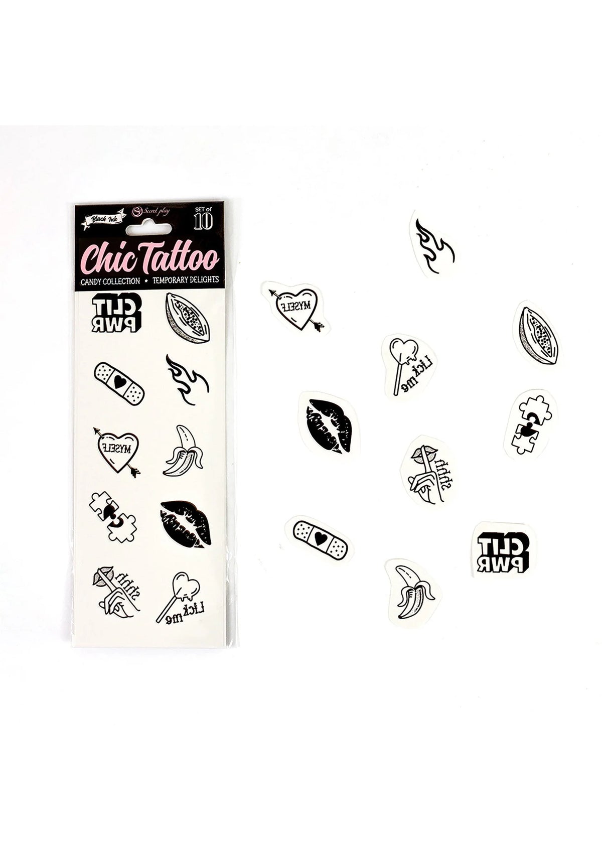 Bestel: Candy Chic Temporary Tattoo - bij Happytoys.nl, happytoys.be, Happytoys.ae: erotische sex webshop | liever Happy dan Easy ⭐⭐⭐⭐⭐
