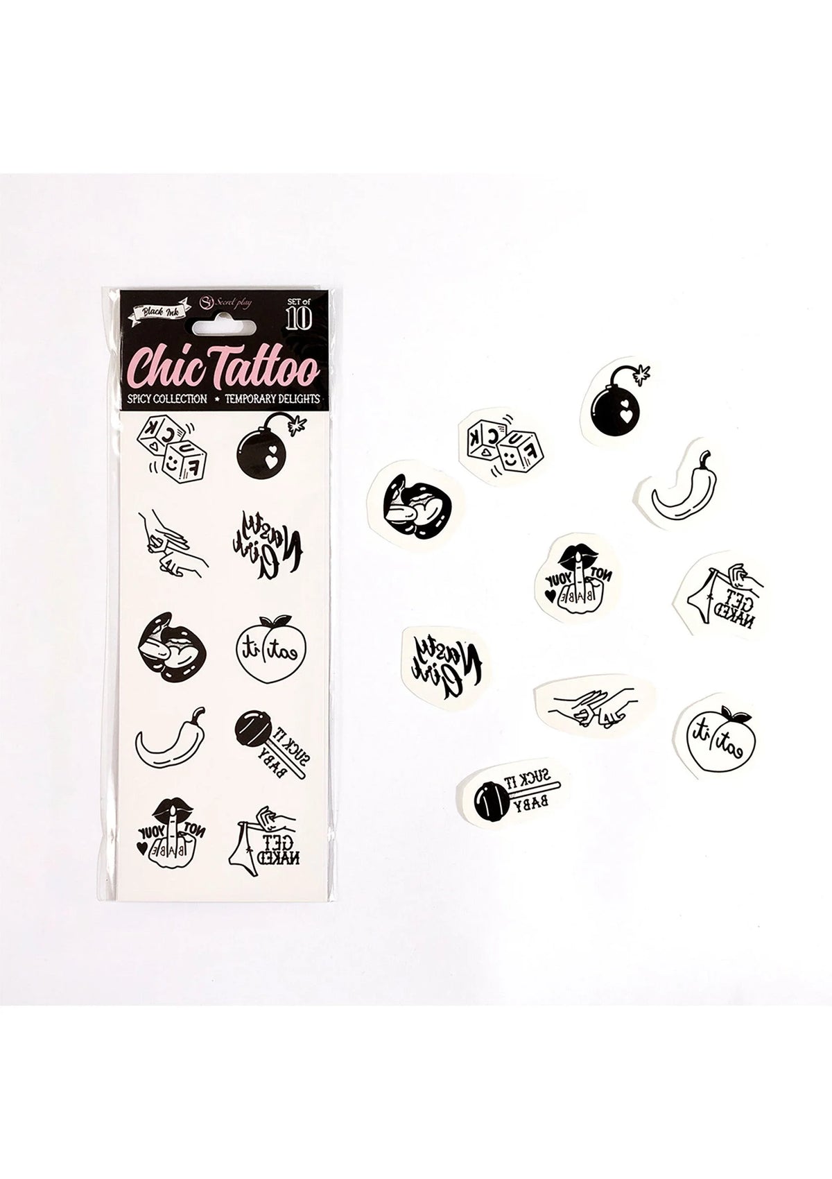 Bestel: Spicy Chic Temporary Tattoo - bij Happytoys.nl, happytoys.be, Happytoys.ae: erotische sex webshop | liever Happy dan Easy ⭐⭐⭐⭐⭐