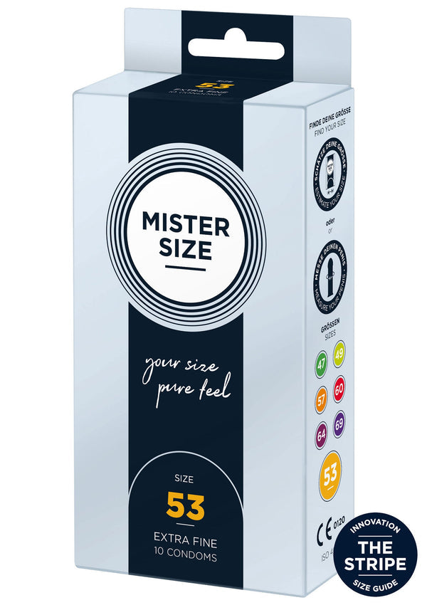 Bestel: 53mm Condoms 10pcs by Mister Size - bij Happytoys: de erotische sex webshop | liever Happy dan Easy ⭐⭐⭐⭐⭐