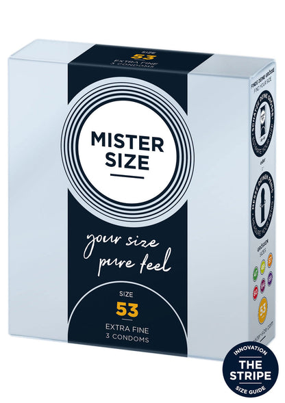 Bestel: 53mm Condoms 3pcs BY Mister Size - bij Happytoys: de erotische sex webshop | liever Happy dan Easy ⭐⭐⭐⭐⭐