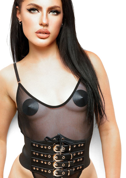 Bestel: Buckled Front Waist Cincher by Kinky Diva - bij Happytoys.nl, happytoys.be, Happytoys.ae: erotische sex webshop | liever Happy dan Easy ⭐⭐⭐⭐⭐ - Gold - L/XL - 70829 - GOLD - L/XL