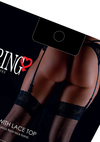 Bestel: Net Stockings with Lace Top - bij Happytoys.nl, happytoys.be, Happytoys.ae: erotische sex webshop | liever Happy dan Easy ⭐⭐⭐⭐⭐