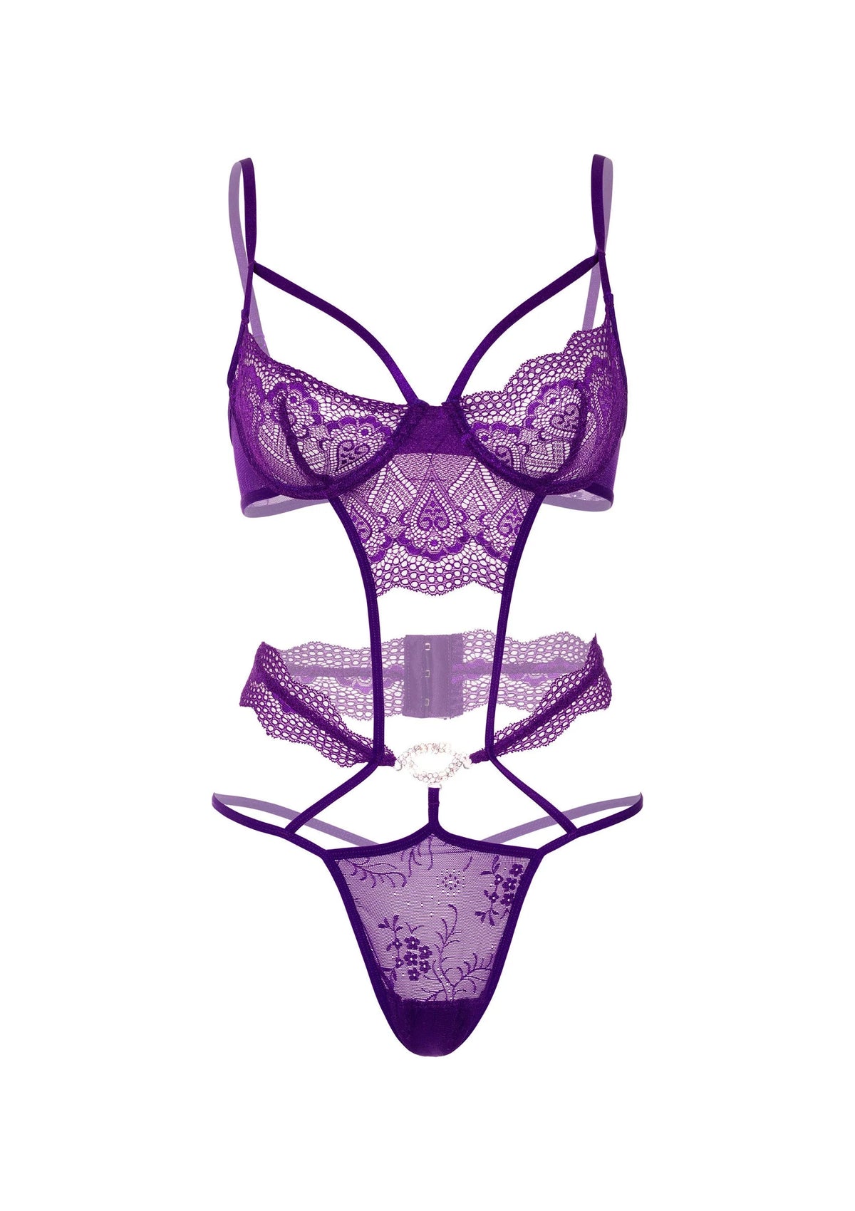 Bestel: Heart Lace Teddy with Jewel - bij Happytoys.nl, happytoys.be, Happytoys.ae: erotische sex webshop | liever Happy dan Easy ⭐⭐⭐⭐⭐