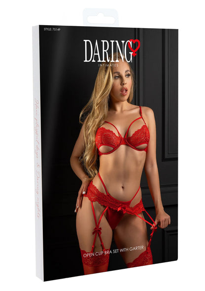 Bestel: Unlined bra set with garter by Daring Intimates - bij Happytoys.nl, happytoys.be, Happytoys.ae: erotische sex webshop | liever Happy dan Easy ⭐⭐⭐⭐⭐