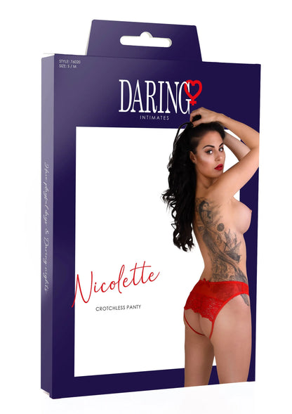 Bestel: Nicolette crotchless panty by Daring Intimates - bij Happytoys.nl, happytoys.be, Happytoys.ae: erotische sex webshop | liever Happy dan Easy ⭐⭐⭐⭐⭐