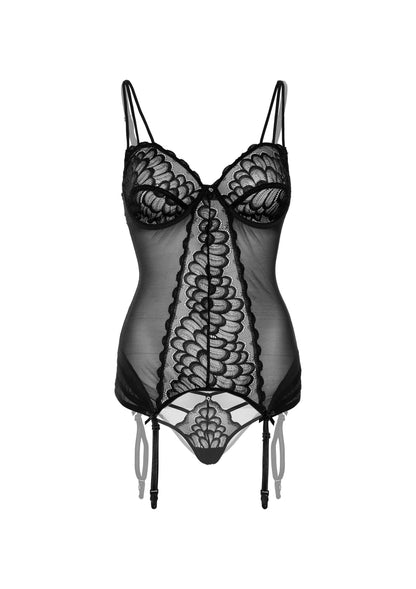 Bestel: Lace Cami Corset with string by Daring Intimates Day & Night - lingerie bij Happytoys: de erotische sex webshop | liever Happy dan Easy ⭐⭐⭐⭐⭐