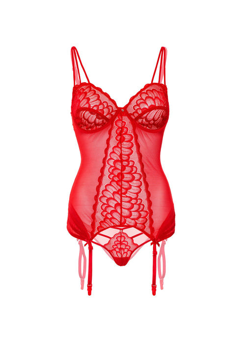 Bestel: Lace Cami Corset with string by Daring Intimates Day & Night - lingerie bij Happytoys: de erotische sex webshop | liever Happy dan Easy ⭐⭐⭐⭐⭐