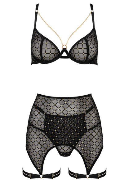 Bestel: 3 Pcs Set THP101 Lingerie tbra, panty and garter S/M by Kotek - bij Happytoys.nl, happytoys.be, Happytoys.ae: erotische sex webshop | liever Happy dan Easy ⭐⭐⭐⭐⭐