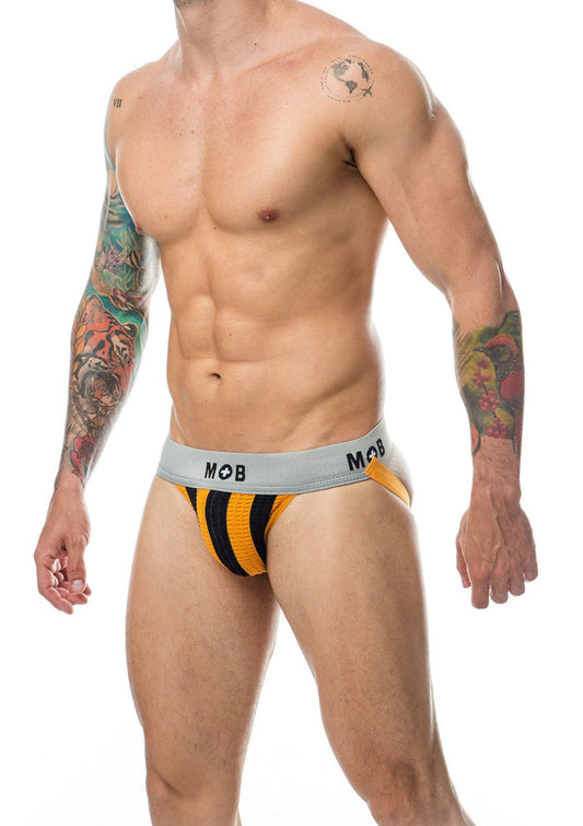 Bestel: MOB Stripe Classic Jock by MOB Eroticware - bij Happytoys.nl, happytoys.be, Happytoys.ae: erotische sex webshop | liever Happy dan Easy ⭐⭐⭐⭐⭐ - Oranje - XXL - 81337 - ORANGE - XXL