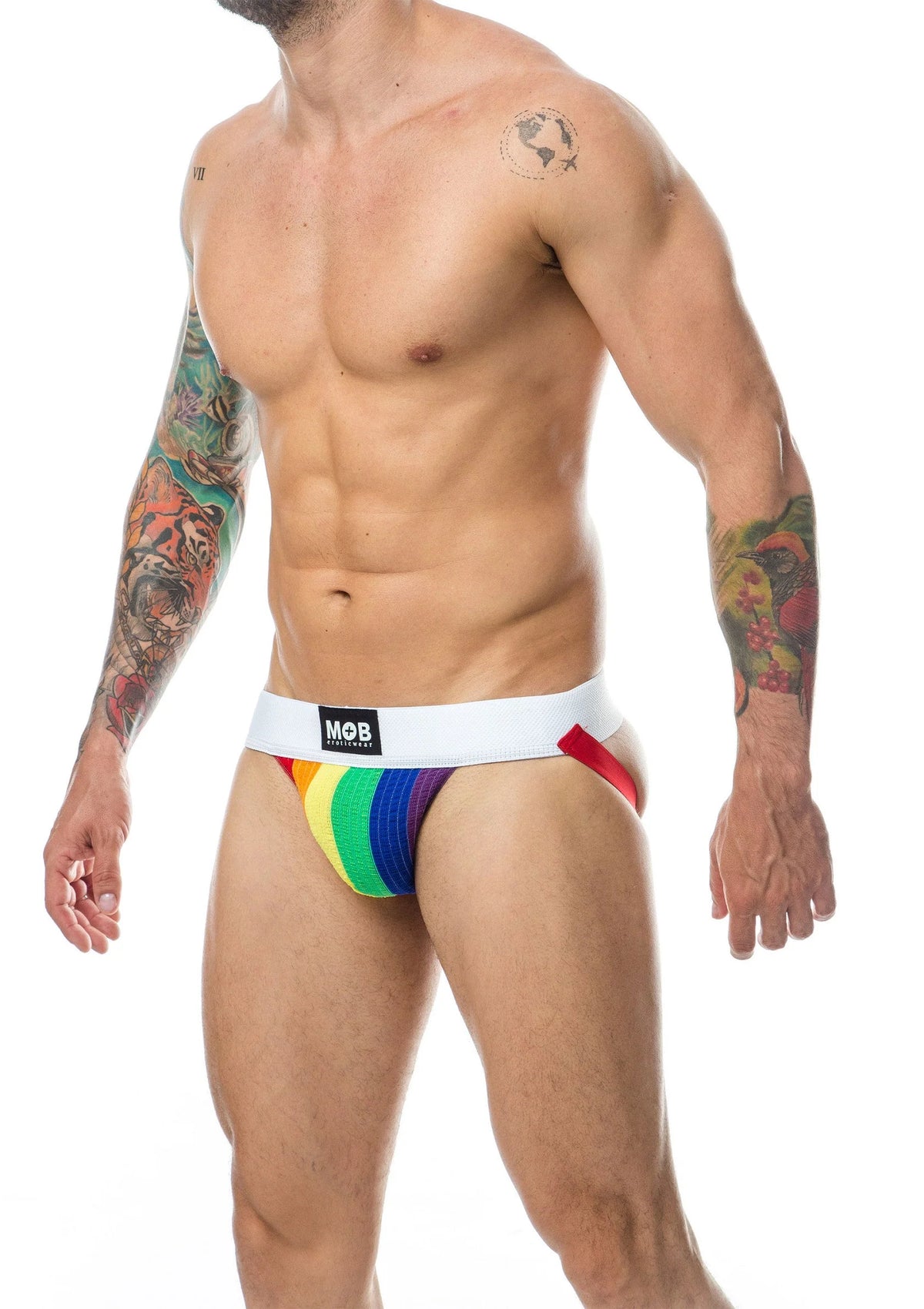 Bestel: MOB Pride Classic Jock by MOB - bij Happytoys: de erotische sex webshop | liever Happy dan Easy ⭐⭐⭐⭐⭐ - Veelkleurig - XXL - 81338 - RAINBOW - XXL