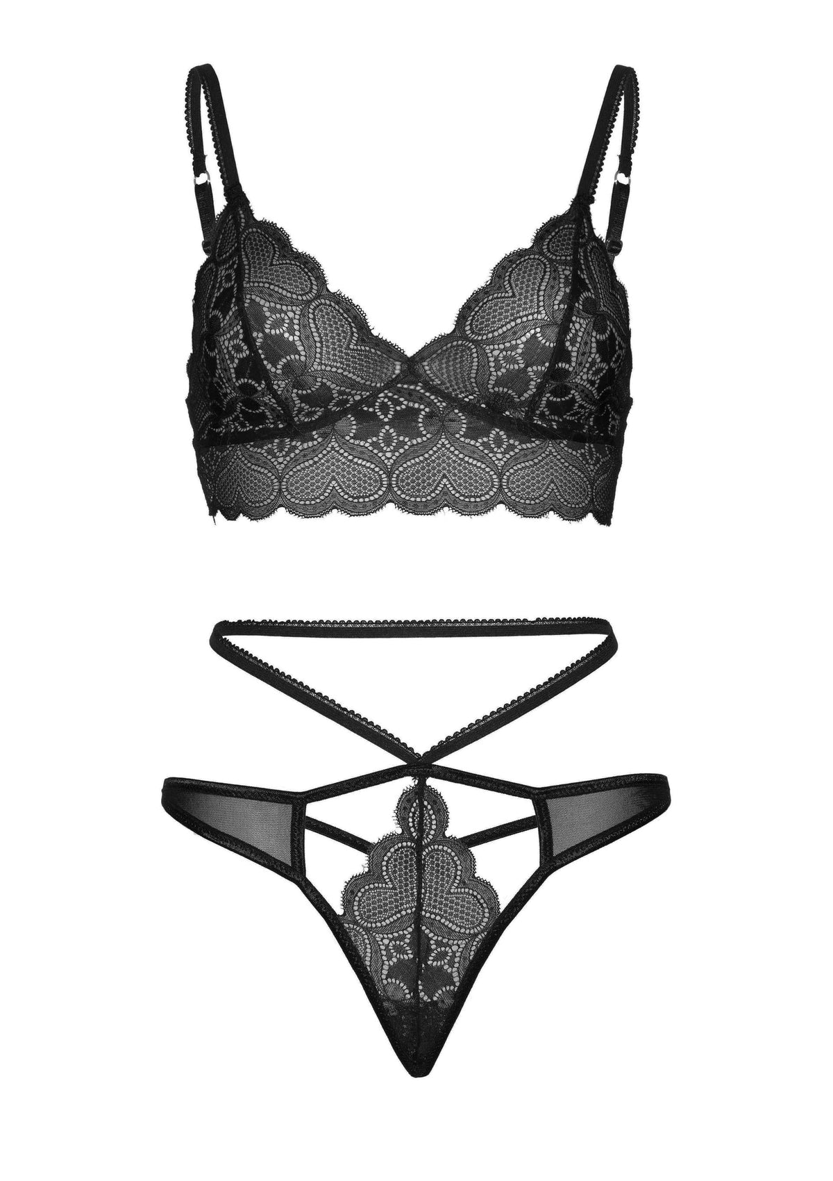 Bestel: Sweetheart Bralette and String by Leg Avenue - bij Happytoys: de erotische sex webshop | liever Happy dan Easy ⭐⭐⭐⭐⭐