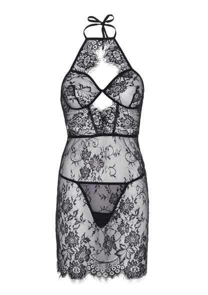 Bestel: Dress with Scalloped Lace and String (S) by Leg Avenue - bij Happytoys.nl, happytoys.be, Happytoys.ae: erotische sex webshop | liever Happy dan Easy ⭐⭐⭐⭐⭐