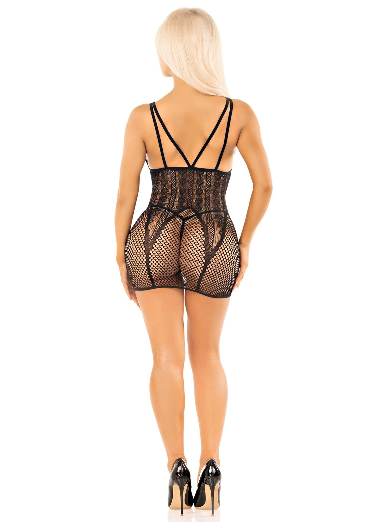Bestel: Heart Net Mini Dress by Leg Avenue - bij Happytoys: de erotische sex webshop | liever Happy dan Easy ⭐⭐⭐⭐⭐