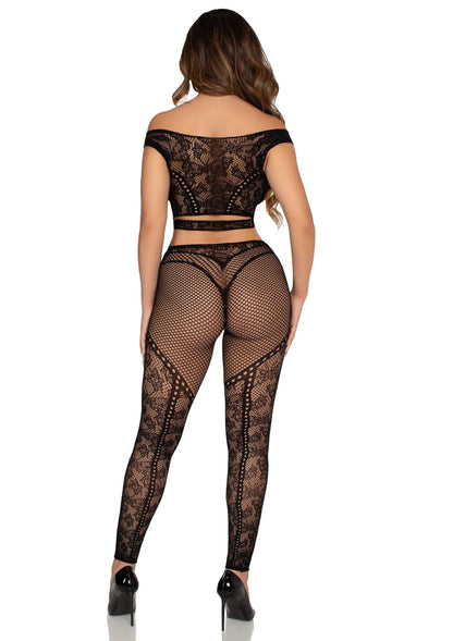 Bestel: Off Shoulder Crop Top and Legging by Leg Avenue - bij Happytoys: de erotische sex webshop | liever Happy dan Easy ⭐⭐⭐⭐⭐