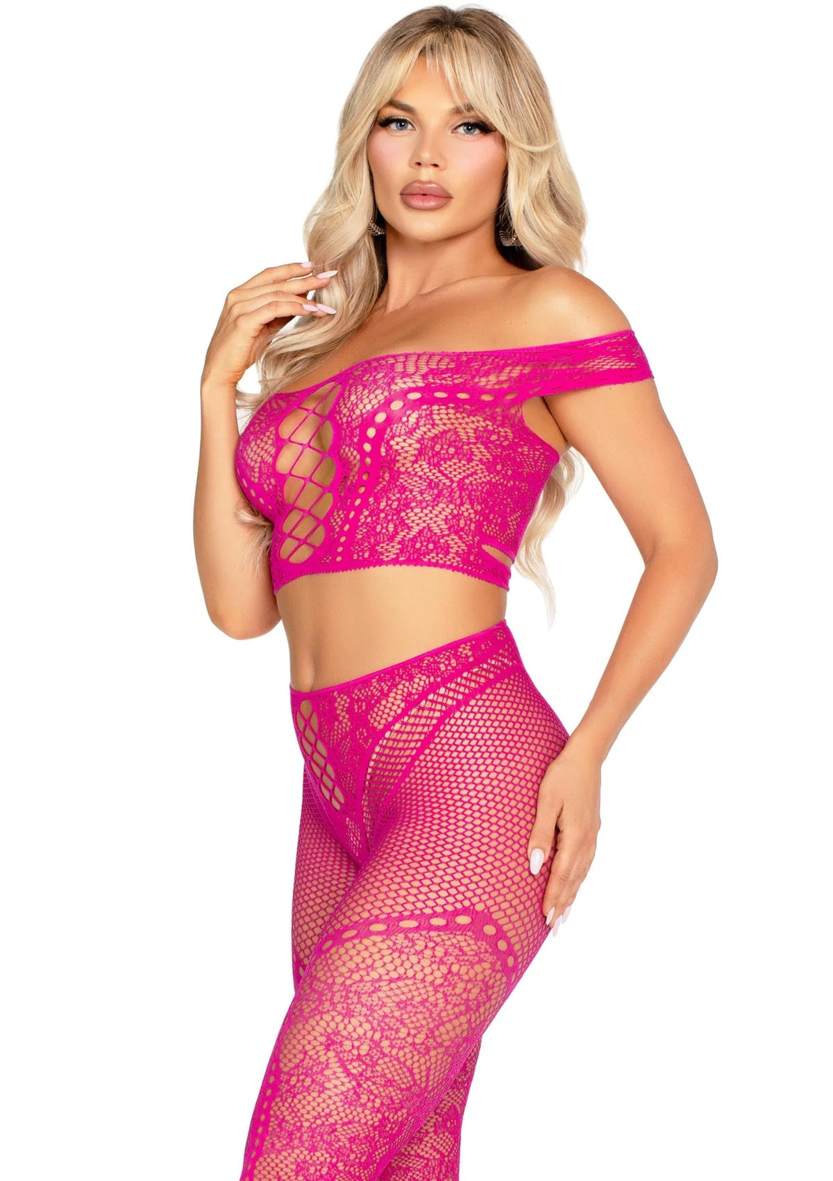 Bestel: Off Shoulder Crop Top and Legging by Leg Avenue - bij Happytoys: de erotische sex webshop | liever Happy dan Easy ⭐⭐⭐⭐⭐