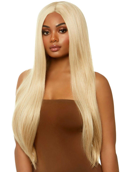 Bestel: Long Straight Center Part Wig by Leg Avenue - bij Happytoys: de erotische sex webshop | liever Happy dan Easy ⭐⭐⭐⭐⭐
