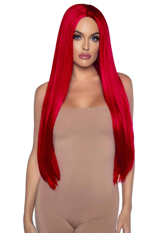 Bestel: Long Straight Center Part Wig by Leg Avenue - bij Happytoys: de erotische sex webshop | liever Happy dan Easy ⭐⭐⭐⭐⭐ - Default Title - 82098 - RED - O/S