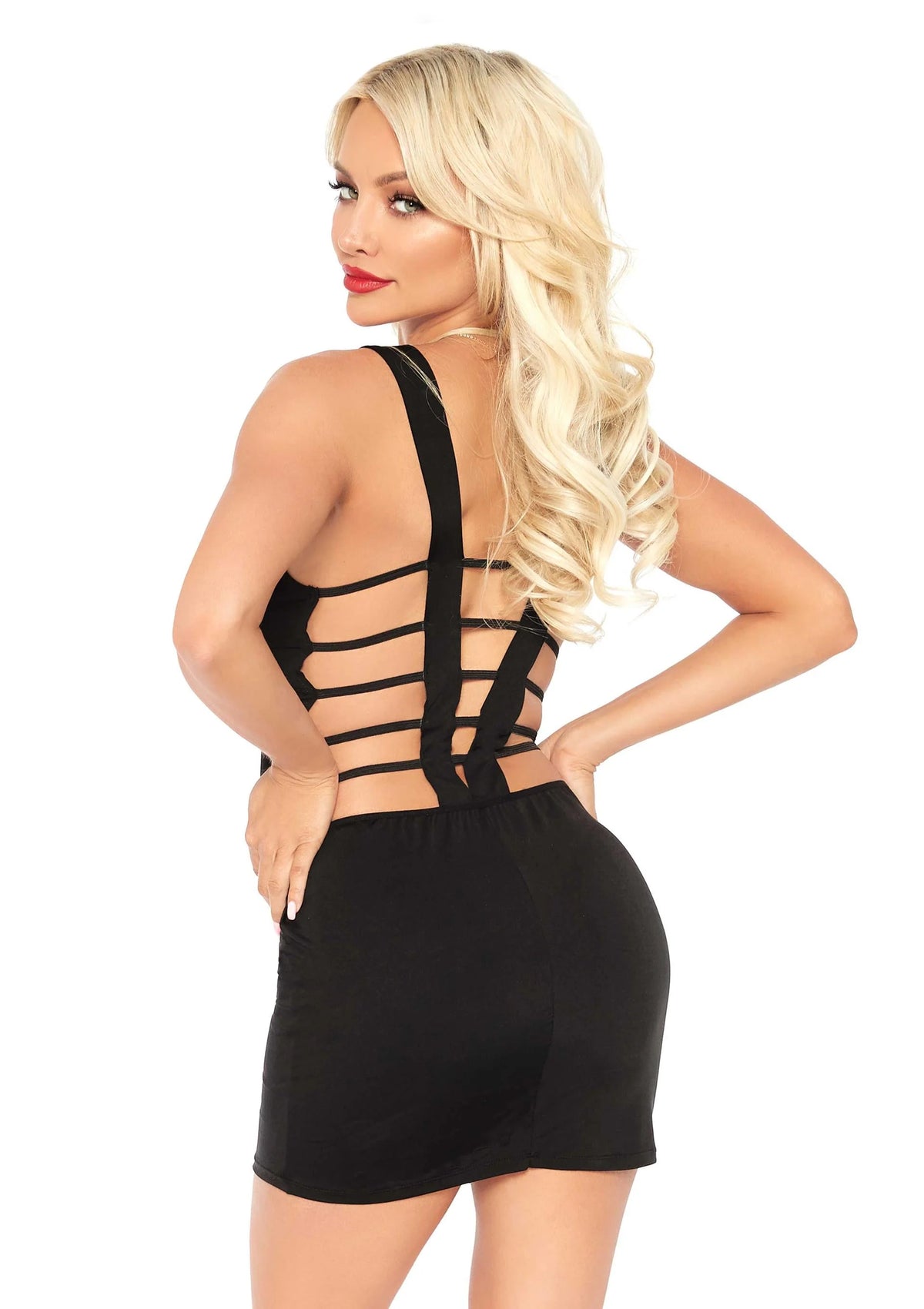 Bestel: Deep - V Mini Dress by Leg Avenue - bij Happytoys: de erotische sex webshop | liever Happy dan Easy ⭐⭐⭐⭐⭐
