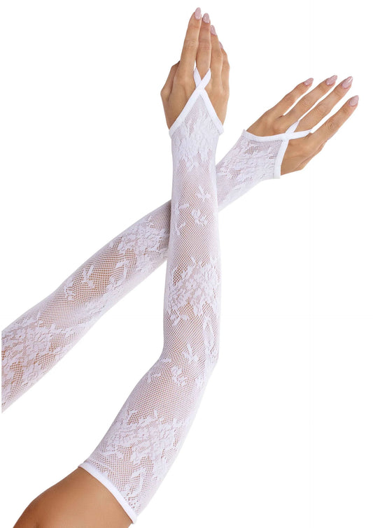 Bestel: Floral Net Extra Long Gauntlet Arm Warmers by Leg Avenue - bij Happytoys: de erotische sex webshop | liever Happy dan Easy ⭐⭐⭐⭐⭐