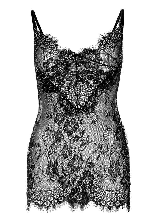 Bestel: Rhinestone Mini Dress and String by Leg Avenue - bij Happytoys: de erotische sex webshop | liever Happy dan Easy ⭐⭐⭐⭐⭐
