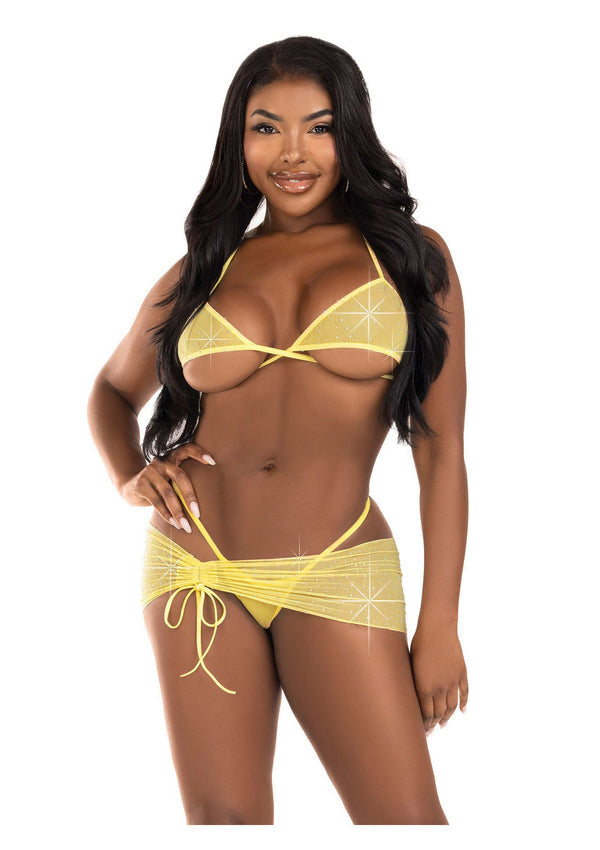 Bestel: Rhinestone Bra Top, String and Sarong by Leg Avenue Very Sexy Lingerie - bij Happytoys: de erotische sex webshop | liever Happy dan Easy ⭐⭐⭐⭐⭐ - Geel - M/L - 81660 - YELLOW - M/L