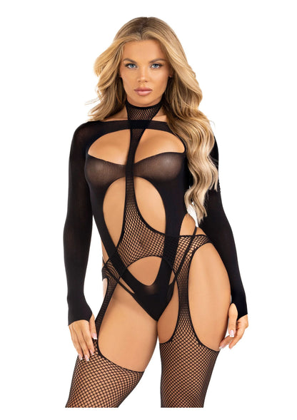 Bestel: Leg Avenue Bodystocking with cutout teddy - bij Happytoys: de erotische sex webshop | liever Happy dan Easy ⭐⭐⭐⭐⭐