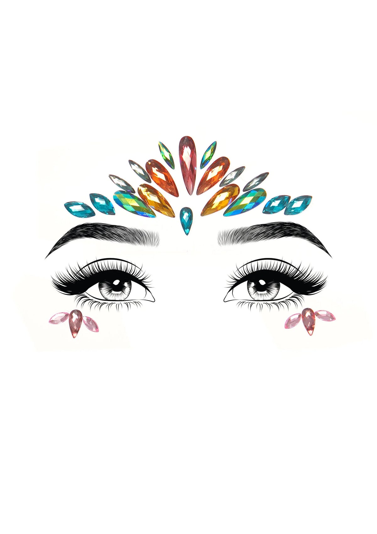 Bestel: Avri face jewels sticker by Leg Avenue - bij Happytoys: de erotische sex webshop | liever Happy dan Easy ⭐⭐⭐⭐⭐ - Default Title - 87994 - MULTICOLOR - O/S
