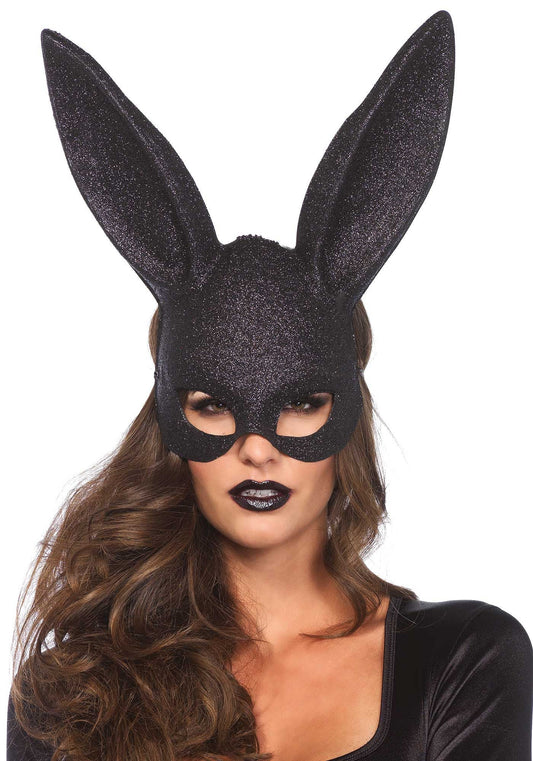Bestel: Leg Avenue Glitter Masquerade Rabbit Mask by Leg Avenue - bij Happytoys.nl, happytoys.be, Happytoys.ae: erotische sex webshop | liever Happy dan Easy ⭐⭐⭐⭐⭐ - Default Title - 88014 - BLACK - O/S