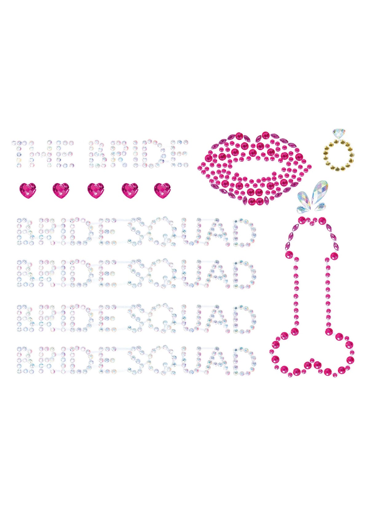 Bestel: Bride Squad Adhesive Body Jewels - bij Happytoys.nl, happytoys.be, Happytoys.ae: erotische sex webshop | liever Happy dan Easy ⭐⭐⭐⭐⭐ - Default Title - 88024 - MULTICOLOR - O/S