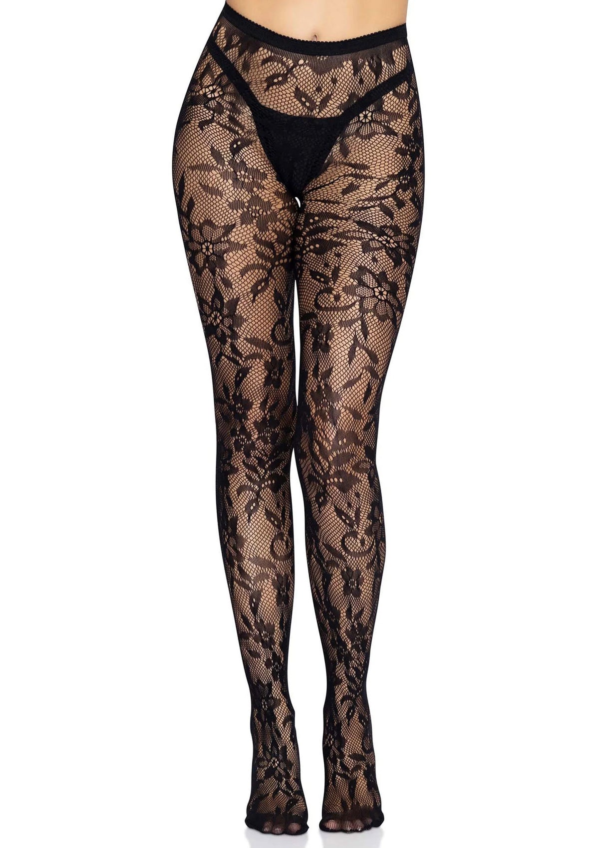 Bestel: Seamless Floral Lace Pantyhose - bij Happytoys.nl, happytoys.be, Happytoys.ae: erotische sex webshop | liever Happy dan Easy ⭐⭐⭐⭐⭐