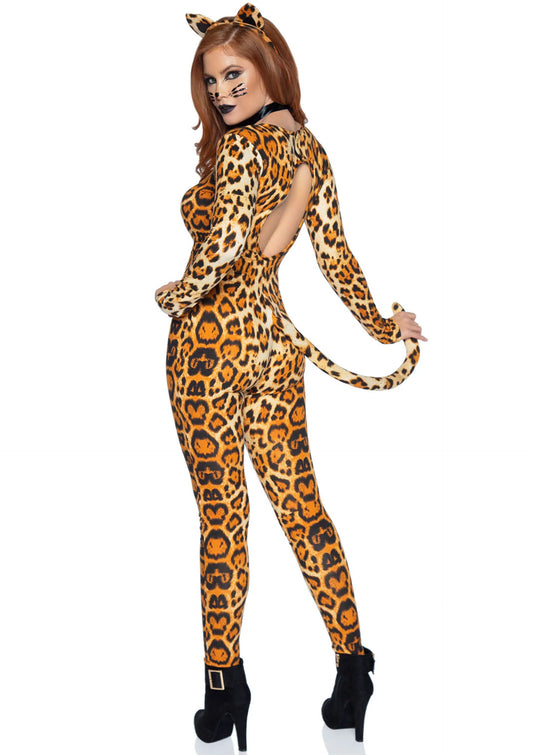 Bestel: Cougar Catsuit by Leg Avenue - lingerie bij Happytoys.nl, happytoys.be, Happytoys.ae: erotische sex webshop | liever Happy dan Easy ⭐⭐⭐⭐⭐ - Leopard / Tiger - M/L - 88204 - LEOPARD - M/L