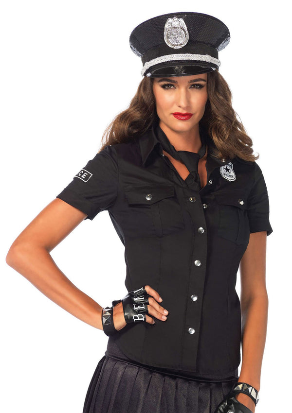 Police Shirt Badge and Tie by Leg Avenue