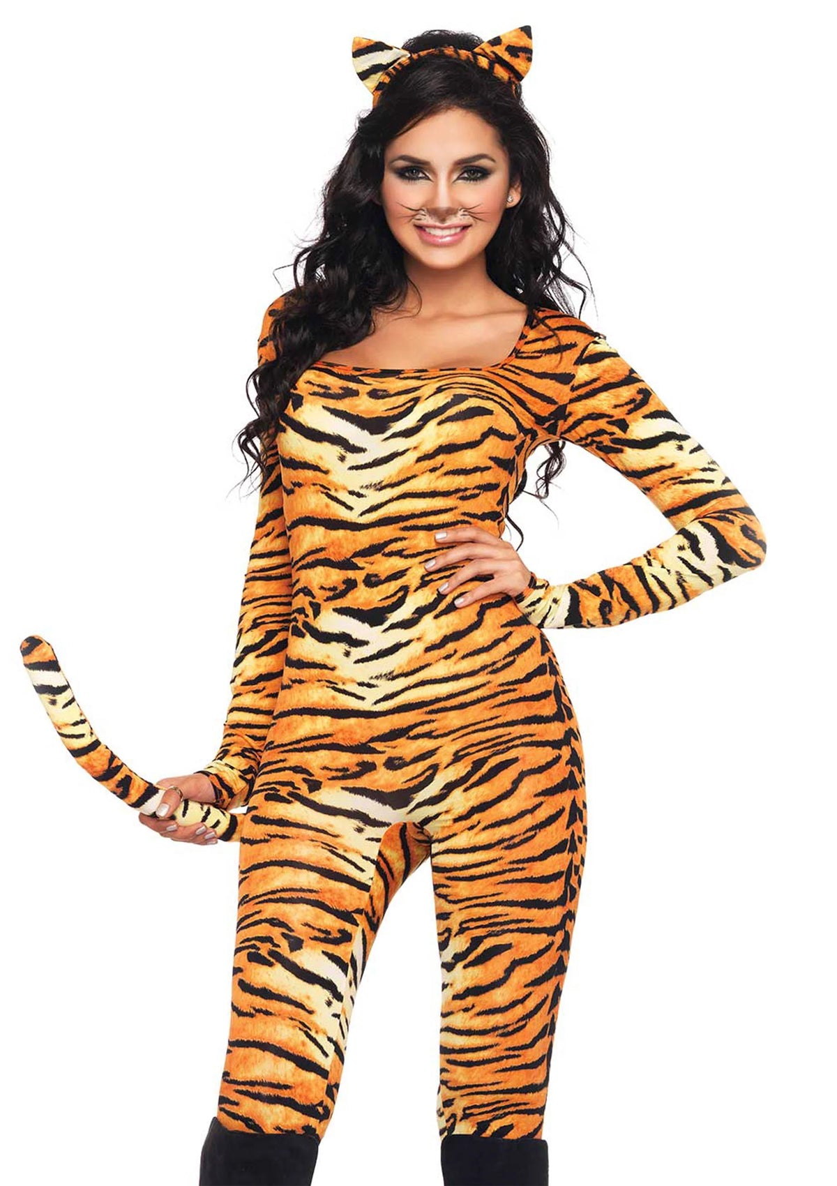 Bestel: Wild Tigress Catsuit by Leg Avenue - bij Happytoys: de erotische sex webshop | liever Happy dan Easy ⭐⭐⭐⭐⭐ - M/L - 88221 - ORANGE - M/L
