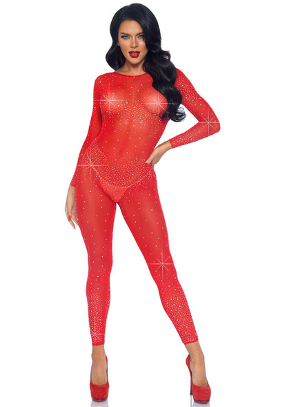 Bestel: Sheer Rhinestone Catsuit by Leg Avenue - bij Happytoys: de erotische sex webshop | liever Happy dan Easy ⭐⭐⭐⭐⭐