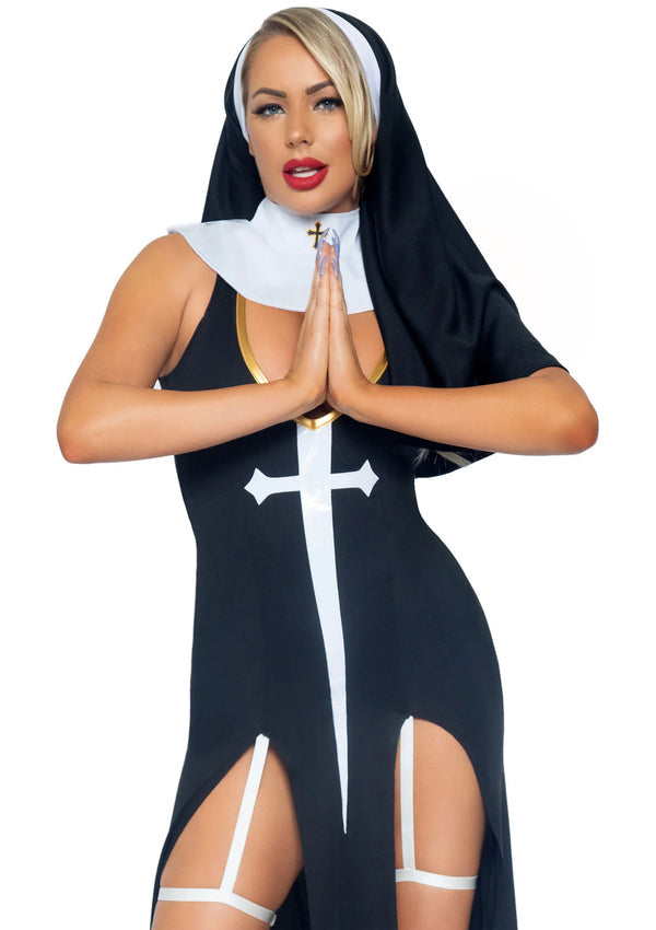Bestel: Sultry Sinner Nun Dress by Leg Avenue - bij Happytoys: de erotische sex webshop | liever Happy dan Easy ⭐⭐⭐⭐⭐