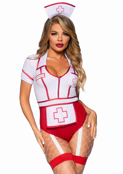 Bestel: Nurse Feelgood Bodysuit by Leg Avenue - bij Happytoys.nl, happytoys.be, Happytoys.ae: erotische sex webshop | liever Happy dan Easy ⭐⭐⭐⭐⭐