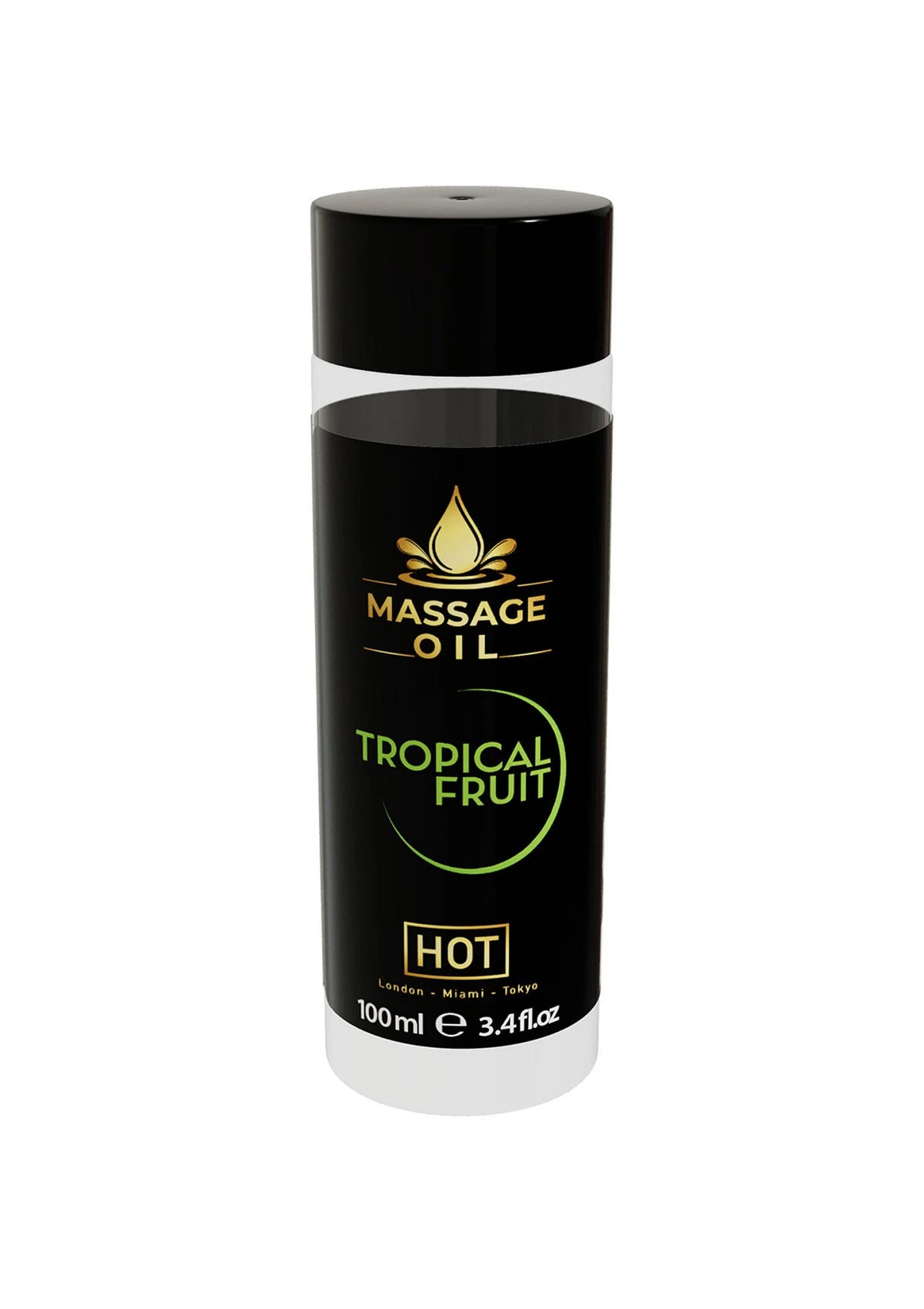 Bestel: Massage Oil 100 ml by Hot - bij Happytoys: de erotische sex webshop | liever Happy dan Easy ⭐⭐⭐⭐⭐ - Tropical - 90232 - TROPICAL - 100