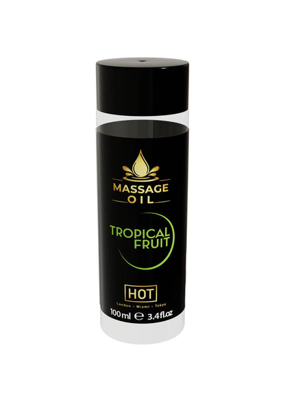 Bestel: Massage Oil 100 ml by Hot - bij Happytoys: de erotische sex webshop | liever Happy dan Easy ⭐⭐⭐⭐⭐ - Tropical - 90232 - TROPICAL - 100