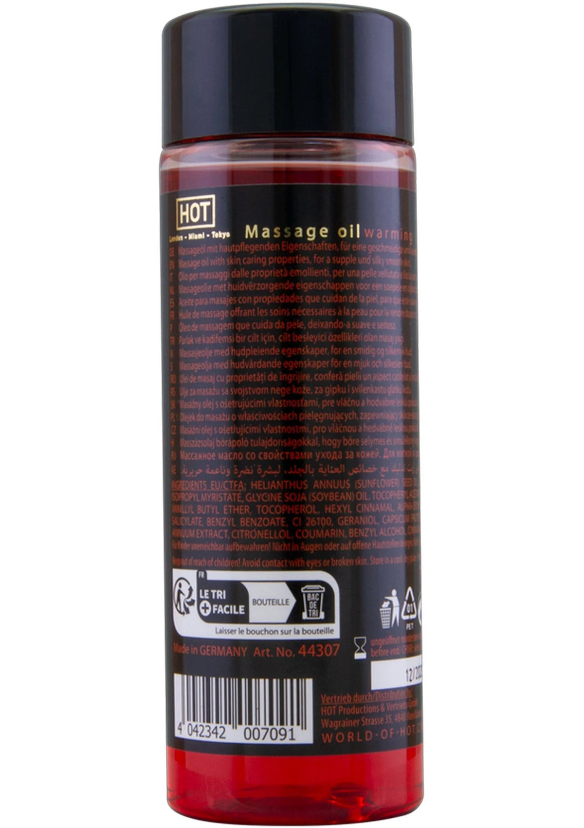 Bestel: Massage Oil 100 ml by Hot - bij Happytoys: de erotische sex webshop | liever Happy dan Easy ⭐⭐⭐⭐⭐