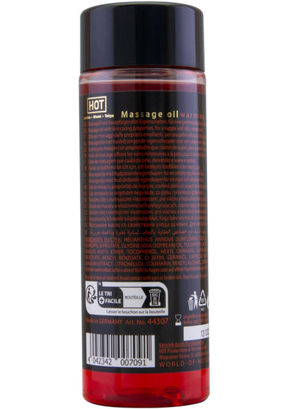 Bestel: Massage Oil 100 ml by Hot - bij Happytoys: de erotische sex webshop | liever Happy dan Easy ⭐⭐⭐⭐⭐