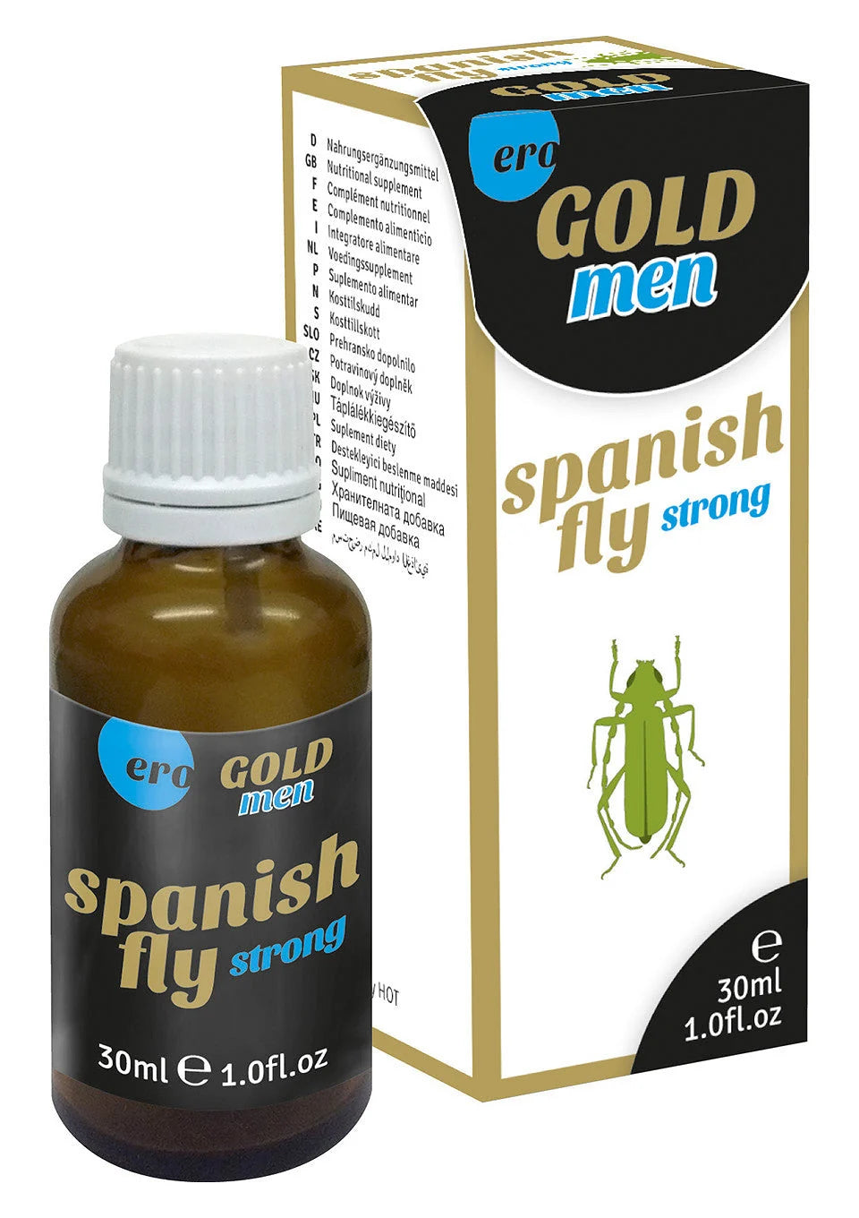 Bestel: Gold Men Spanish Fly Strong 30 ml - bij Happytoys.nl, happytoys.be, Happytoys.ae: erotische sex webshop | liever Happy dan Easy ⭐⭐⭐⭐⭐ - Default Title - 90327 - NATUREL - 30